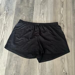 spooky night black plain pajama shorts